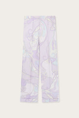 Orchidee Print Silk Pajama Trousers
 WOMAN Pucci