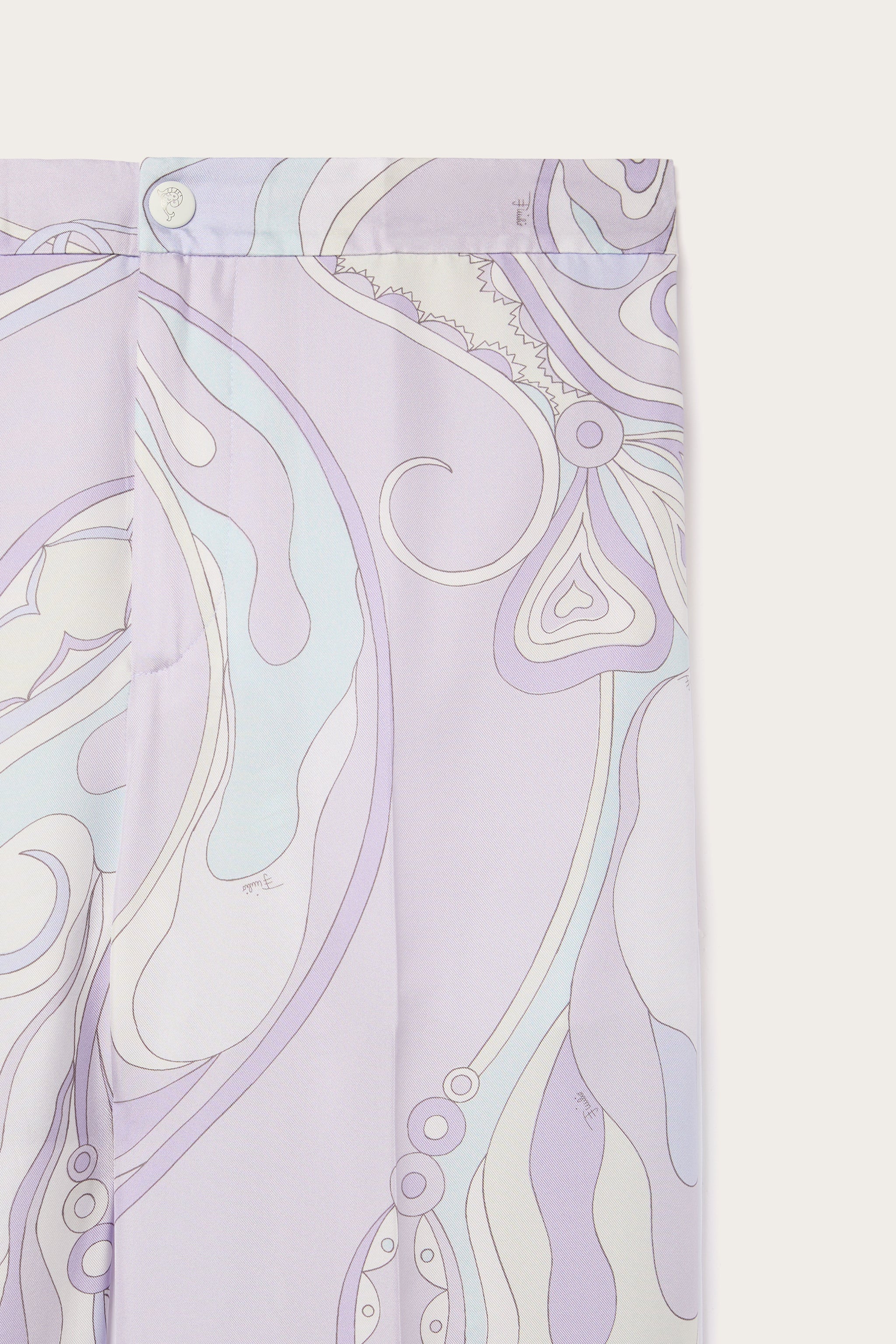 Orchidee Print Silk Pajama Trousers
 WOMAN Pucci