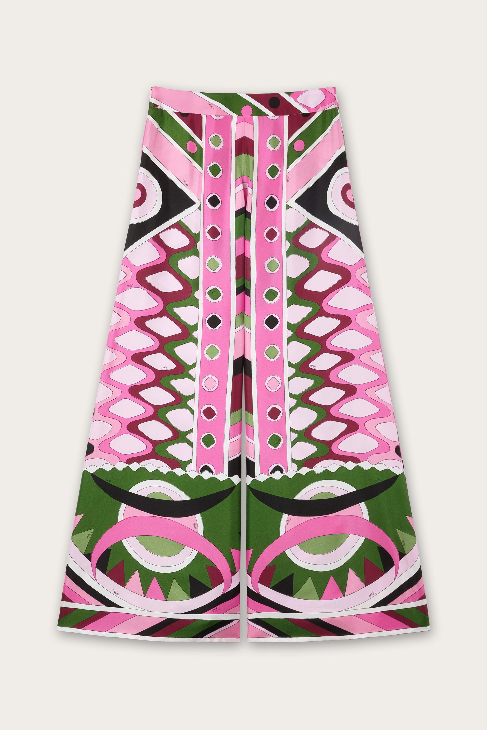 Vivara Print Wide Leg Silk Pants
 WOMAN Pucci