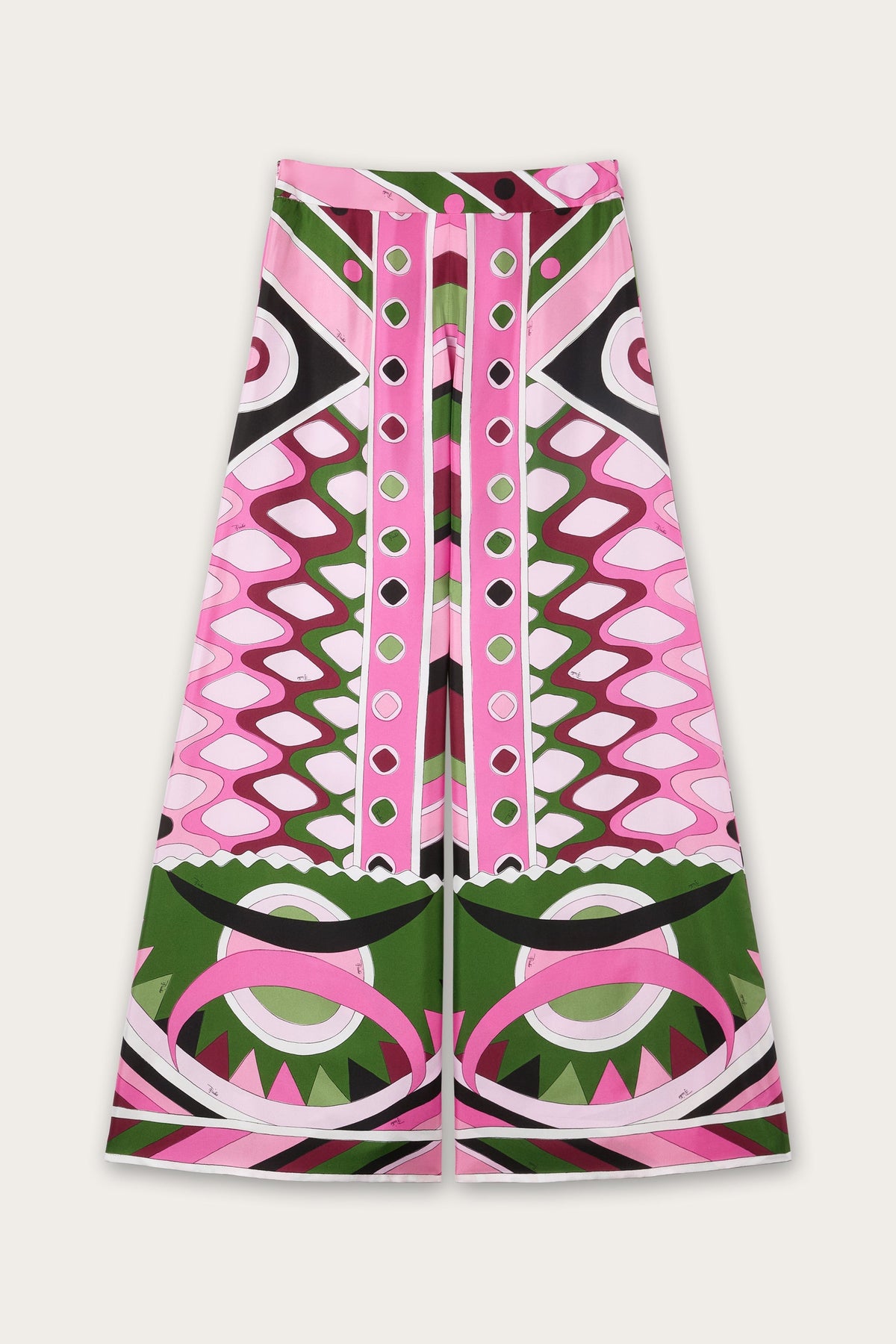 Vivara Print Wide Leg Silk Pants
 WOMAN Pucci