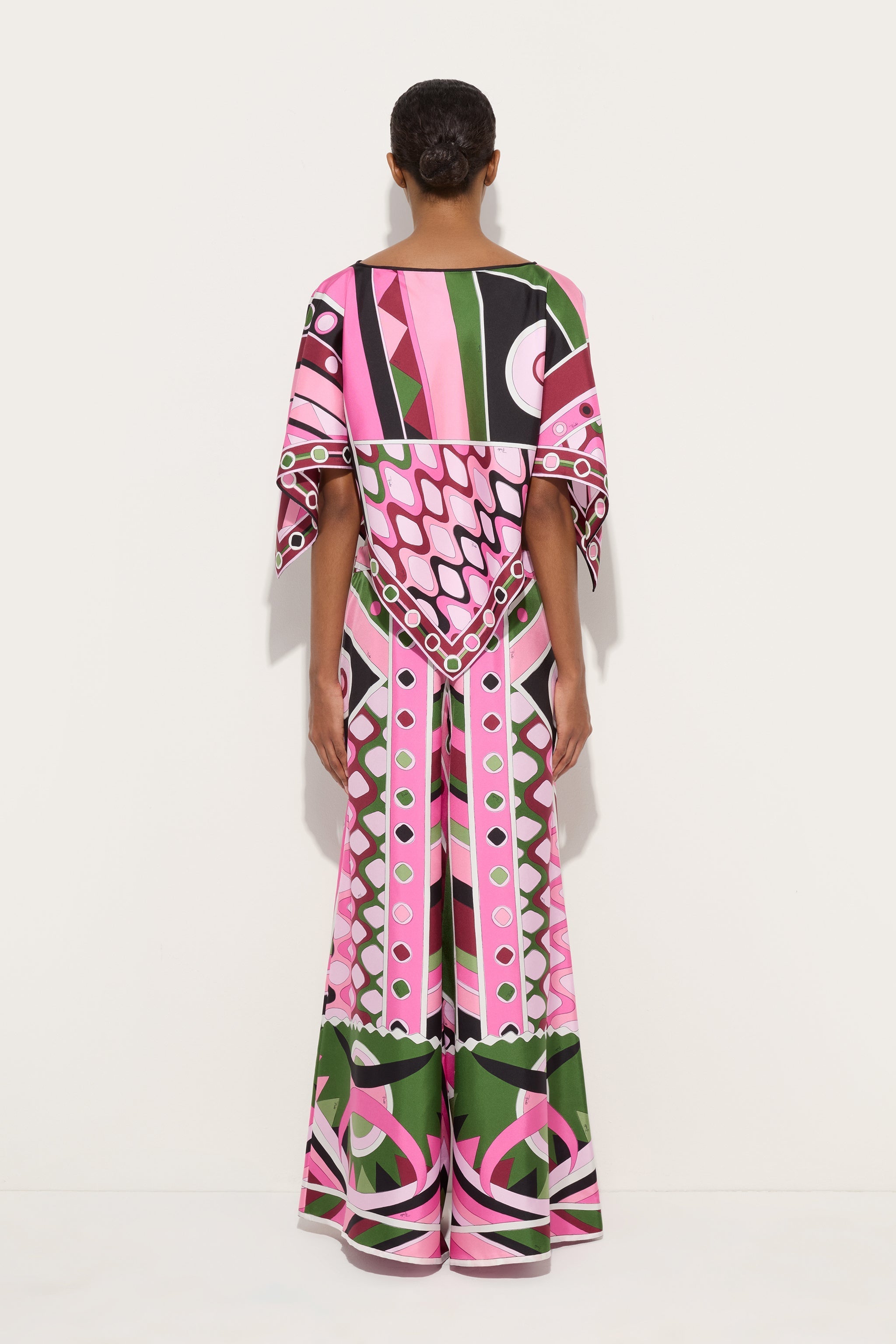 Vivara Print Wide Leg Silk Pants
 WOMAN Pucci