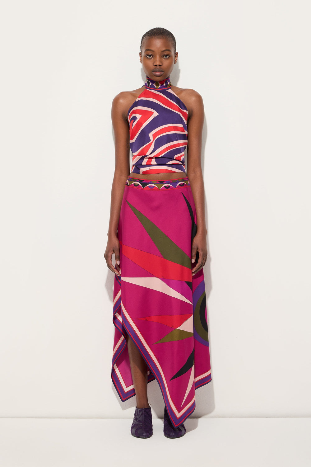 Hawaii Print Asymmetrical Skirt
 WOMAN Pucci