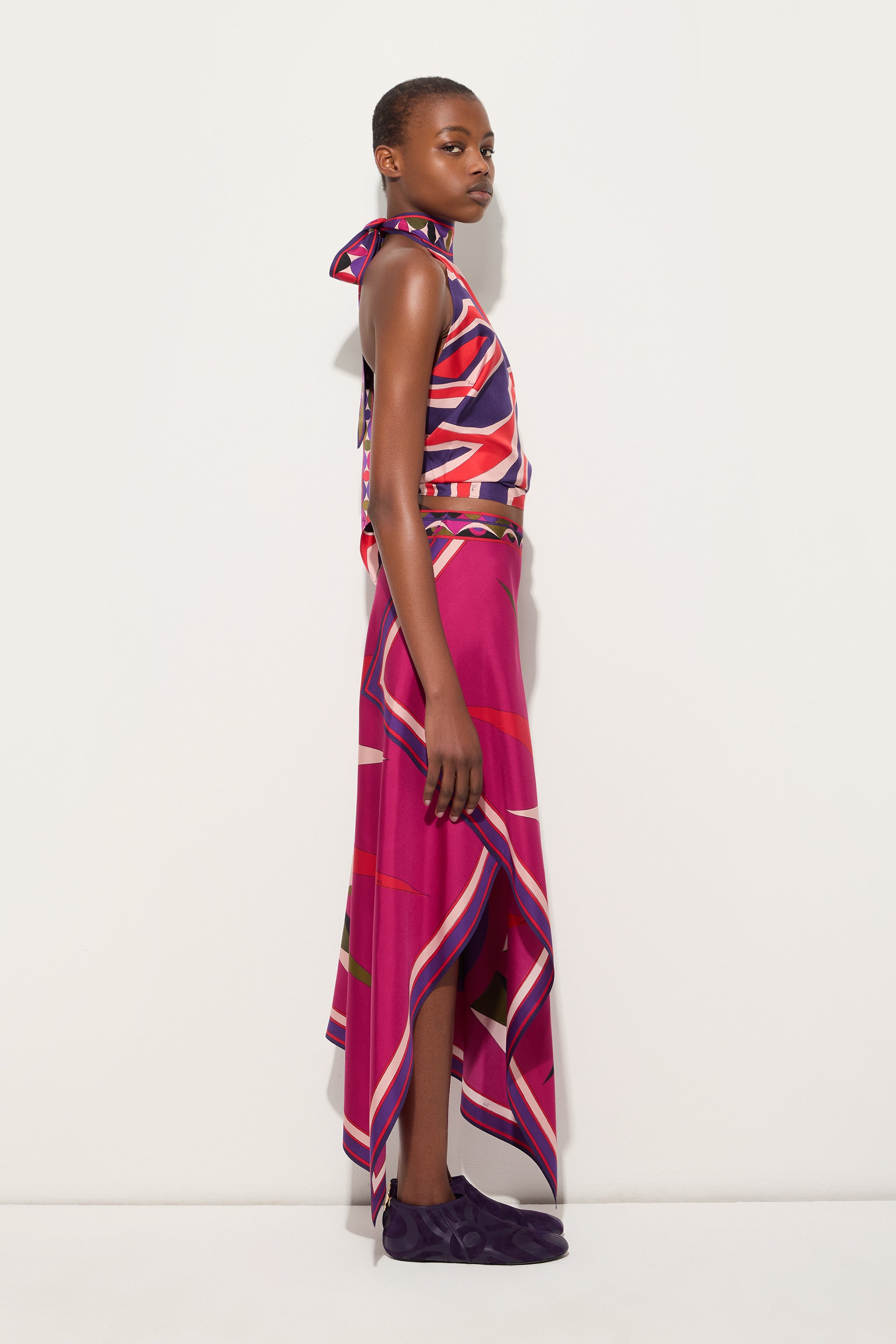 Hawaii Print Asymmetrical Skirt
 WOMAN Pucci