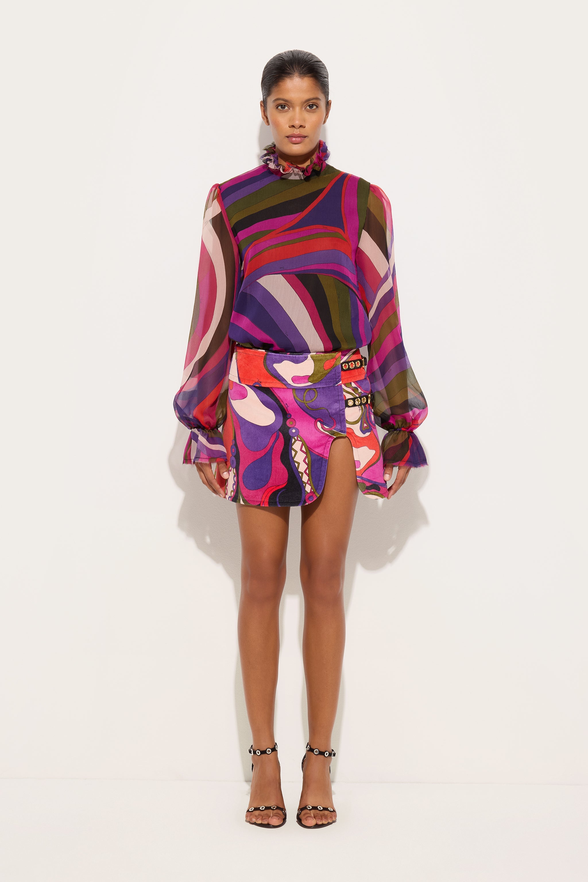 Orchidee Print Mini Skirt
 WOMAN Pucci