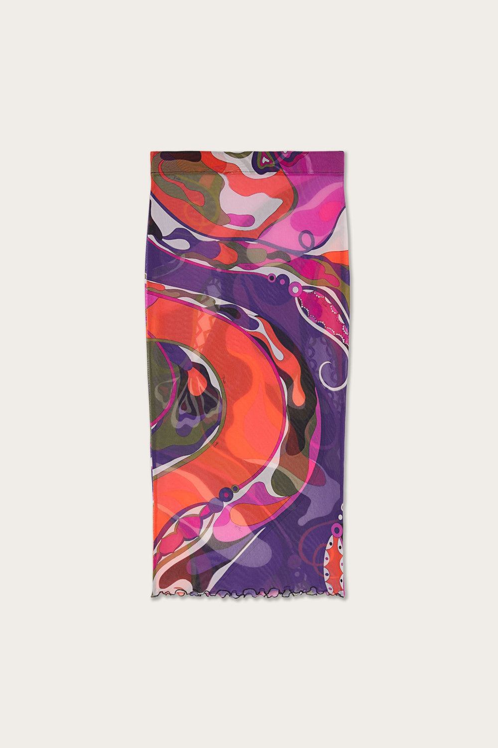 Orchidee Print Midi Skirt in Tulle
 WOMAN Pucci
