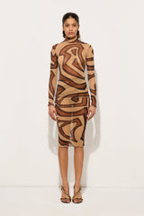 Labirinto Print Midi Skirt in Tulle
 WOMAN Pucci
