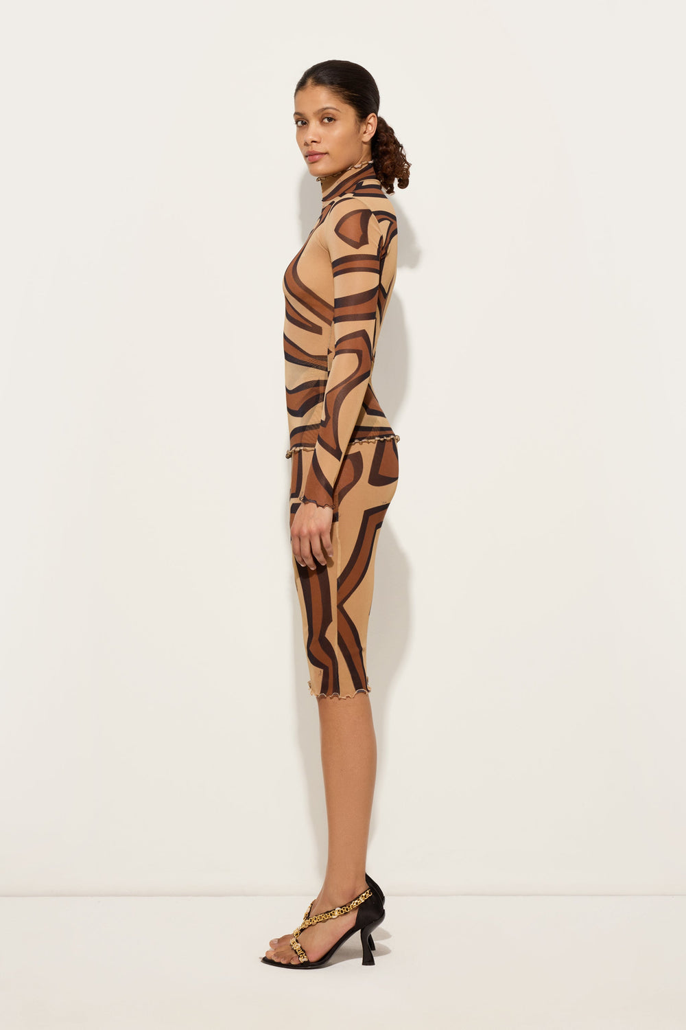 Labirinto Print Midi Skirt in Tulle
 WOMAN Pucci