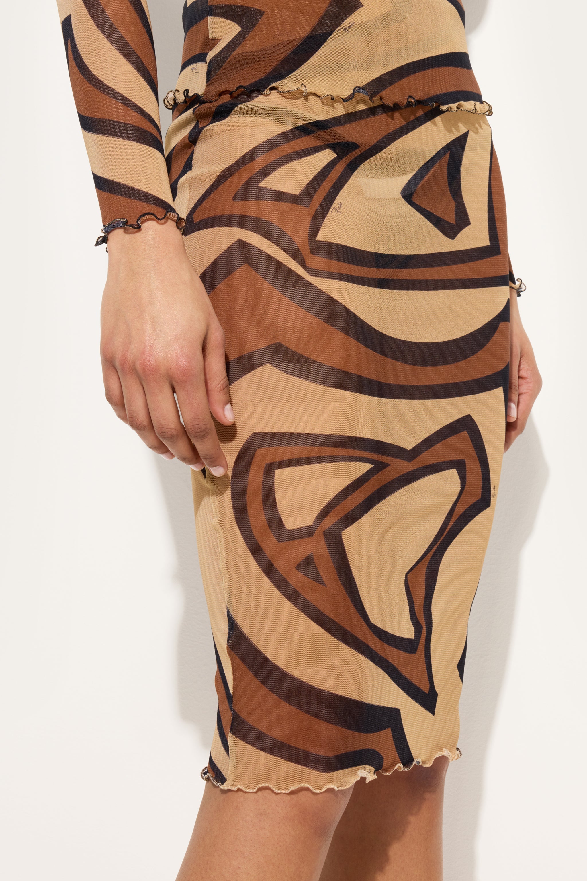 Labirinto Print Midi Skirt in Tulle
 WOMAN Pucci