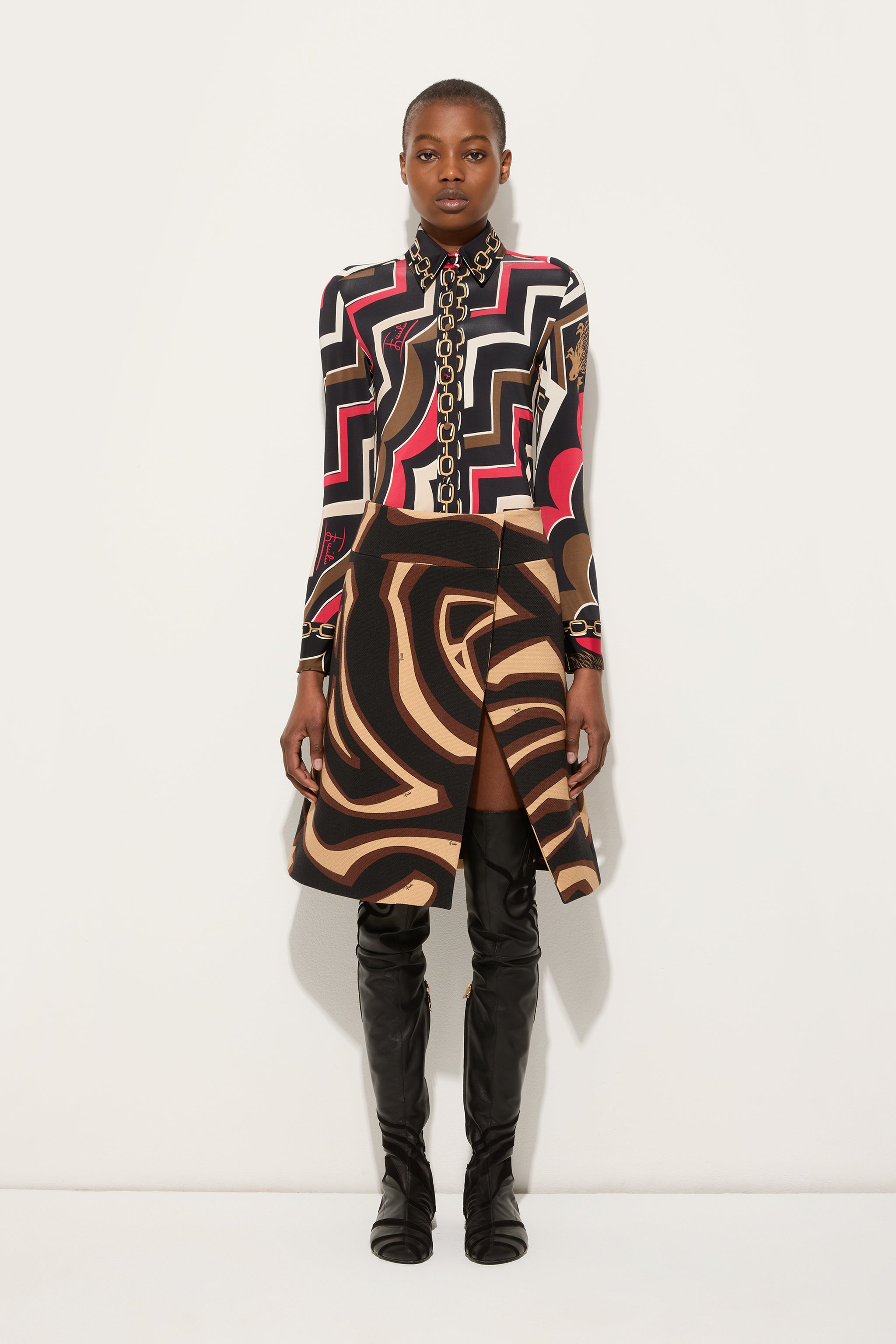 Labirinto Print Midi Skirt
 WOMAN Pucci