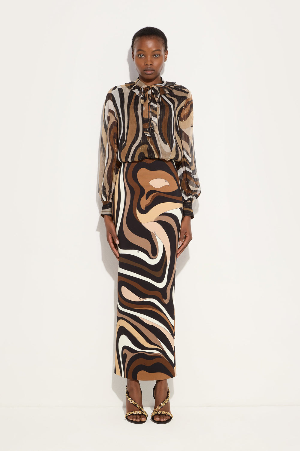 Marmo Print High Waist Skirt
 WOMAN Pucci