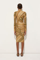 Iride Print Lamé Jersey Midi Skirt
 WOMAN Pucci
