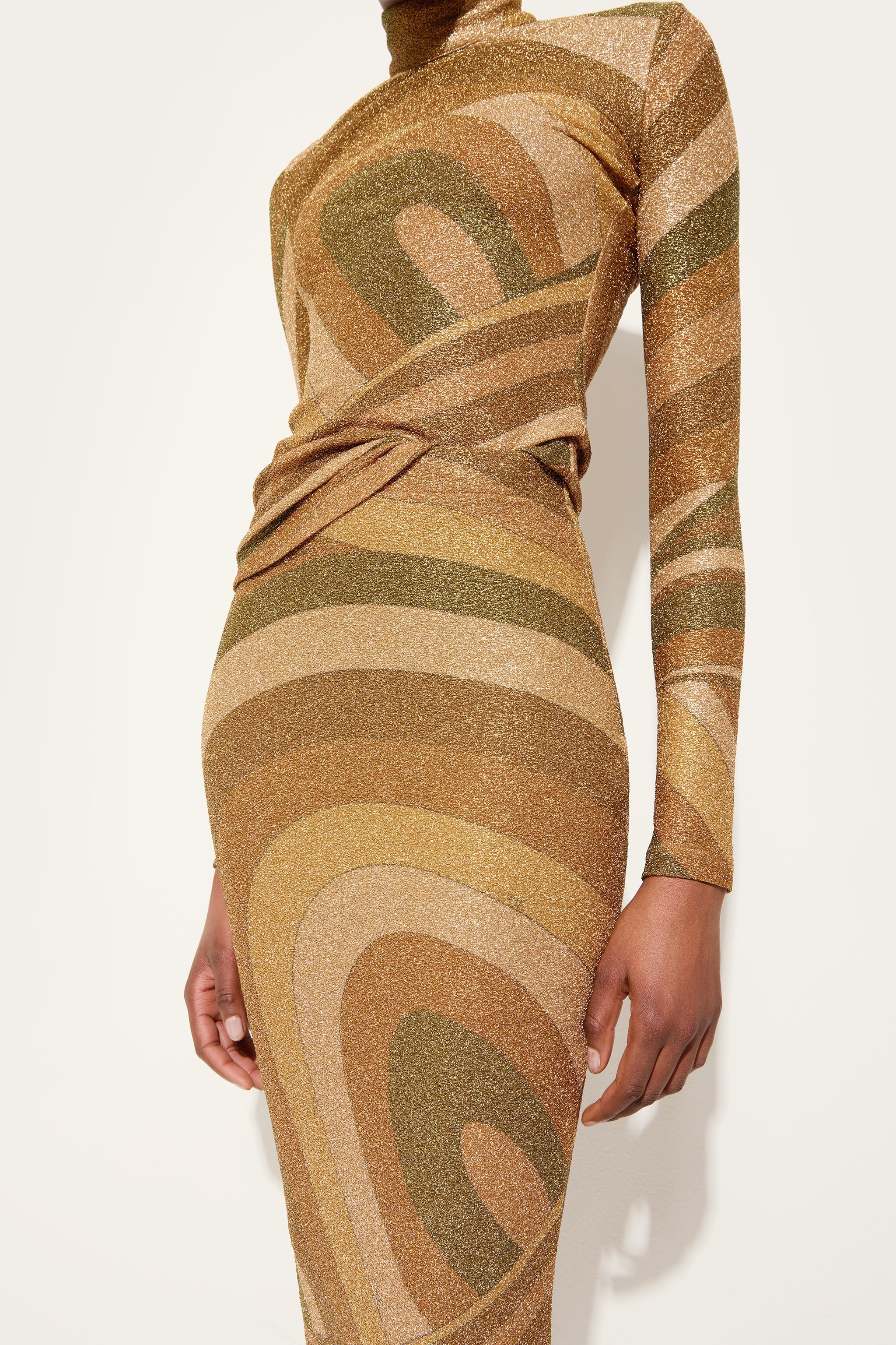 Iride Print Lamé Jersey Midi Skirt
 WOMAN Pucci