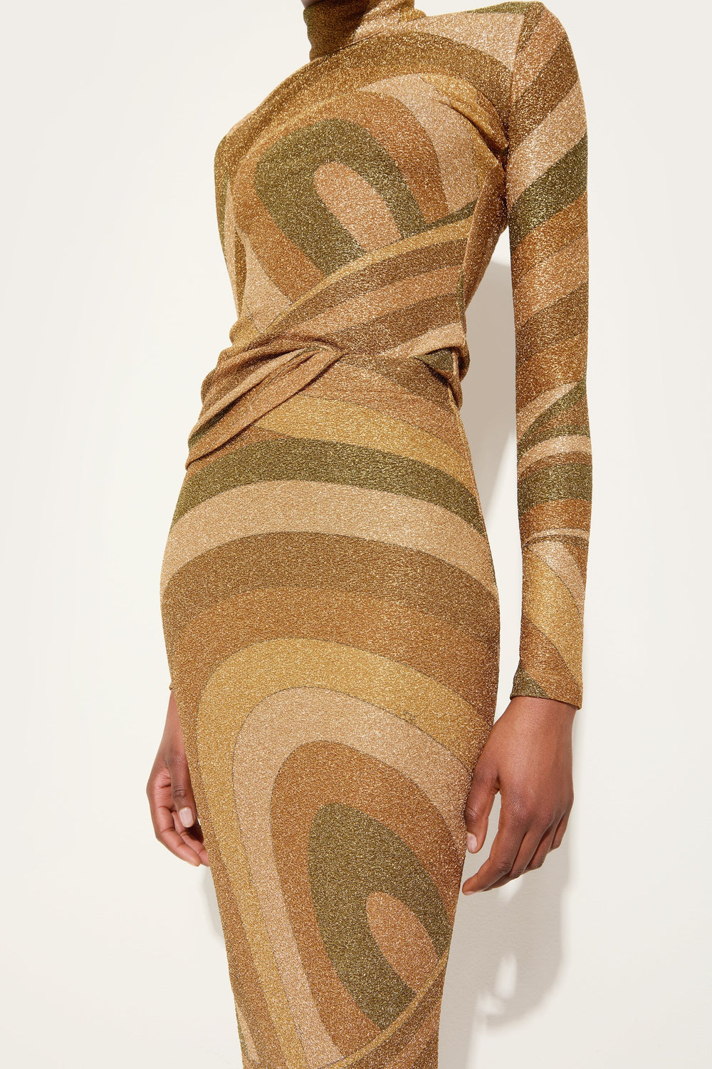 Iride Print Lamé Jersey Midi Skirt
 WOMAN Pucci