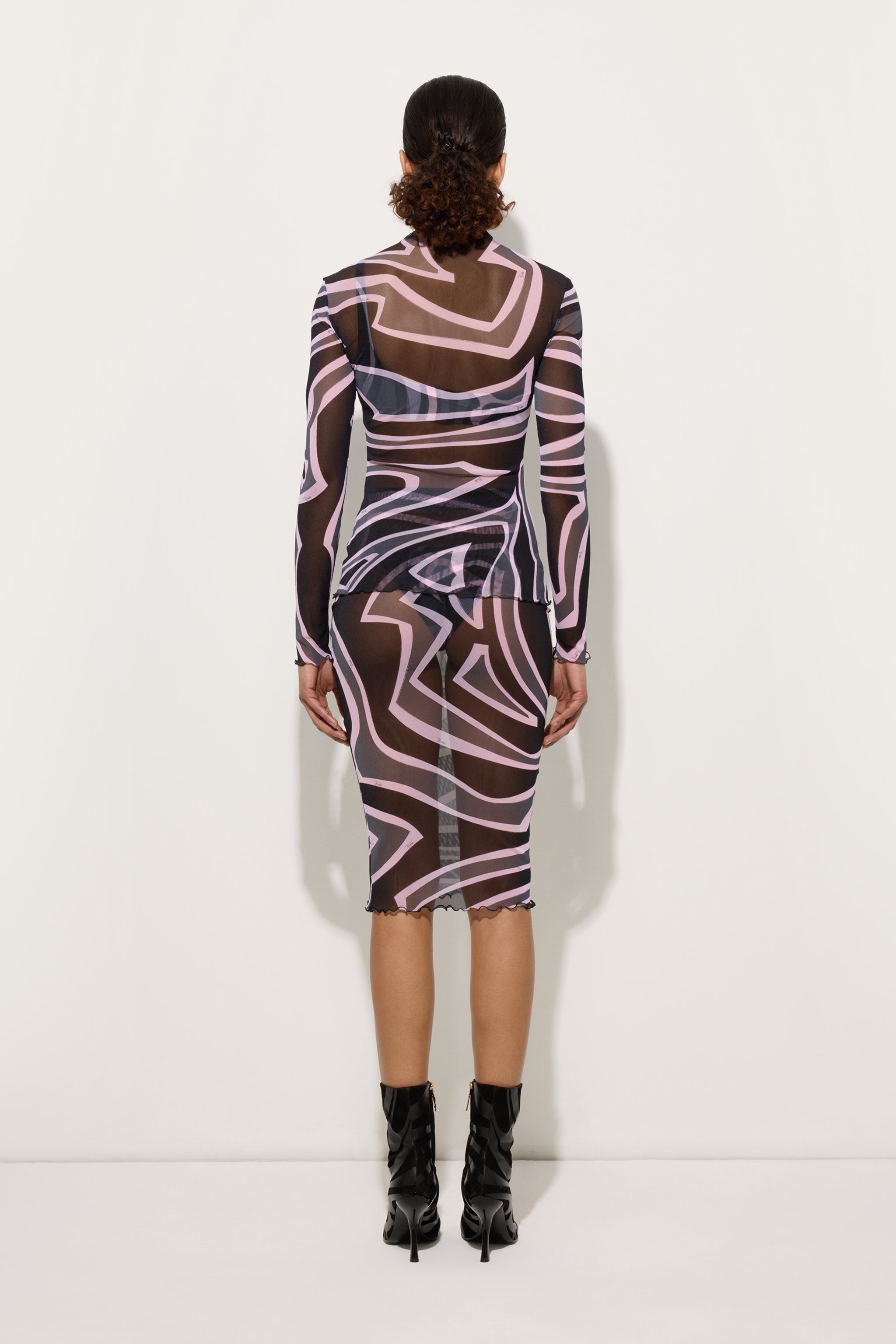 Labirinto Print Midi Skirt in tulle
 WOMAN Pucci