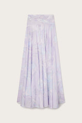 Orchidee Print Long Cotton Skirt
 WOMAN Pucci