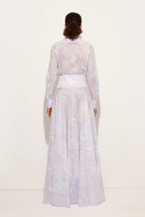 Orchidee Print Long Cotton Skirt
 WOMAN Pucci