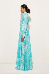 Orchidee Print Long Cotton Skirt
 WOMAN Pucci