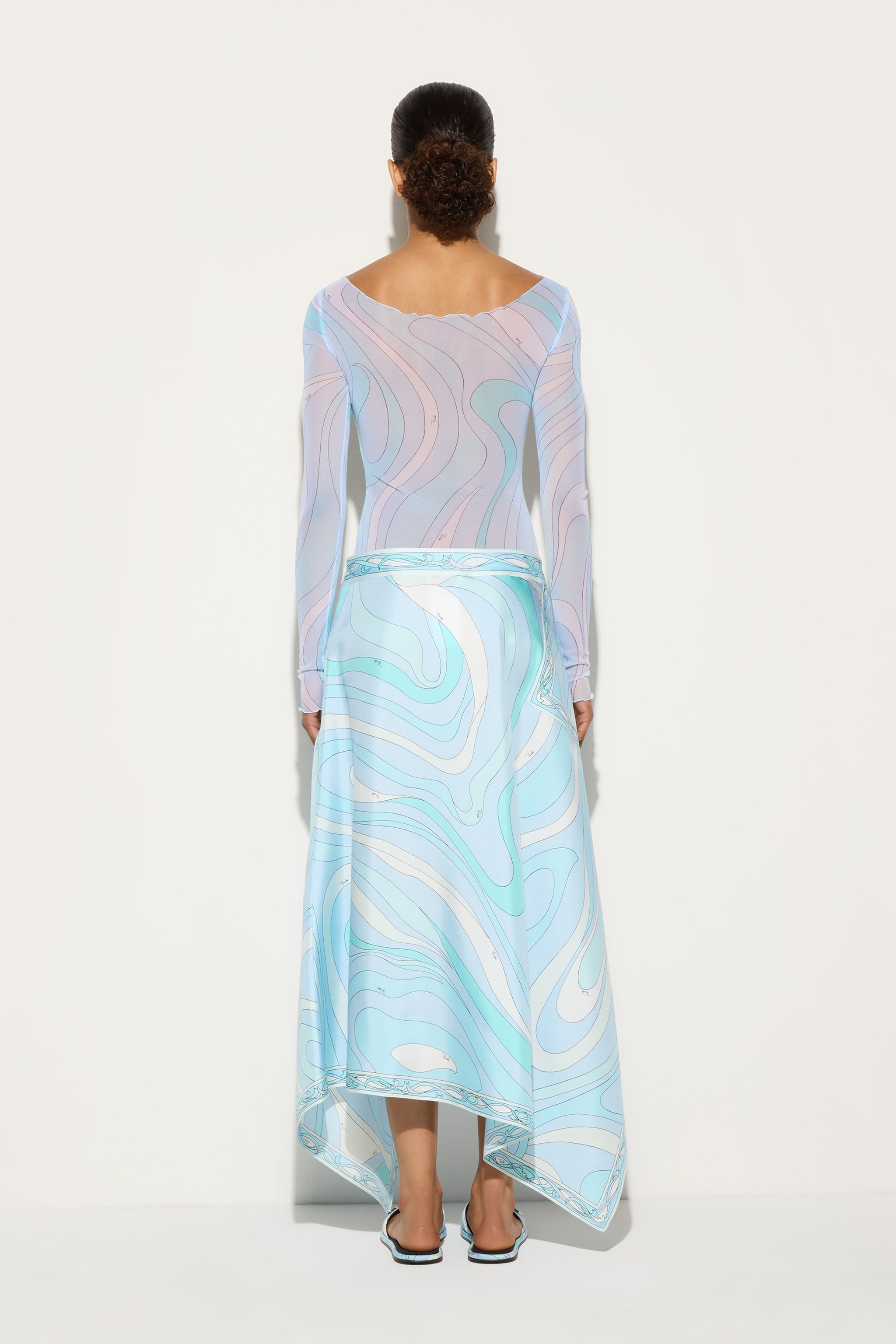 Marmo Print Asymmetrical Skirt
 WOMAN Pucci