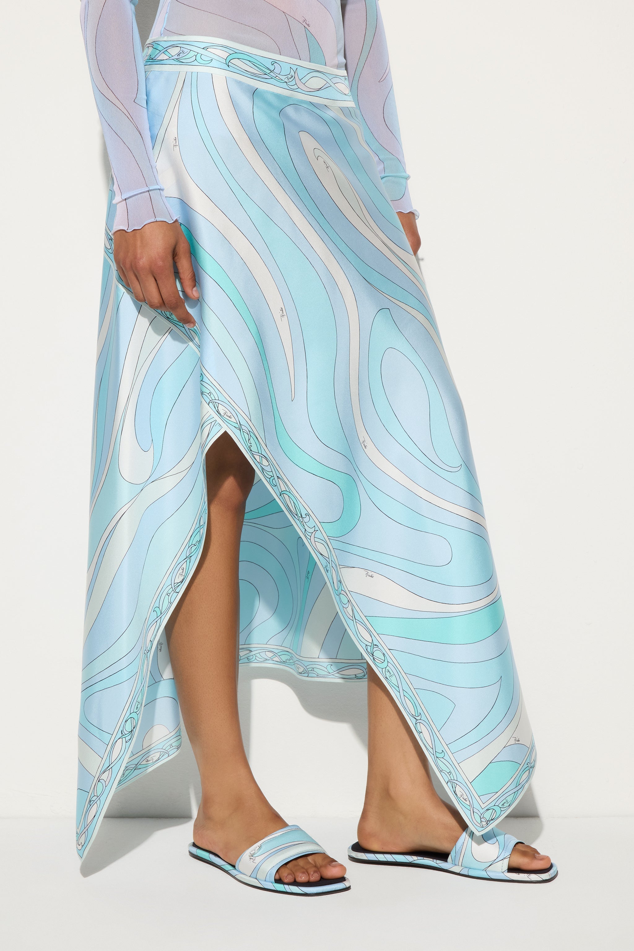 Marmo Print Asymmetrical Skirt
 WOMAN Pucci