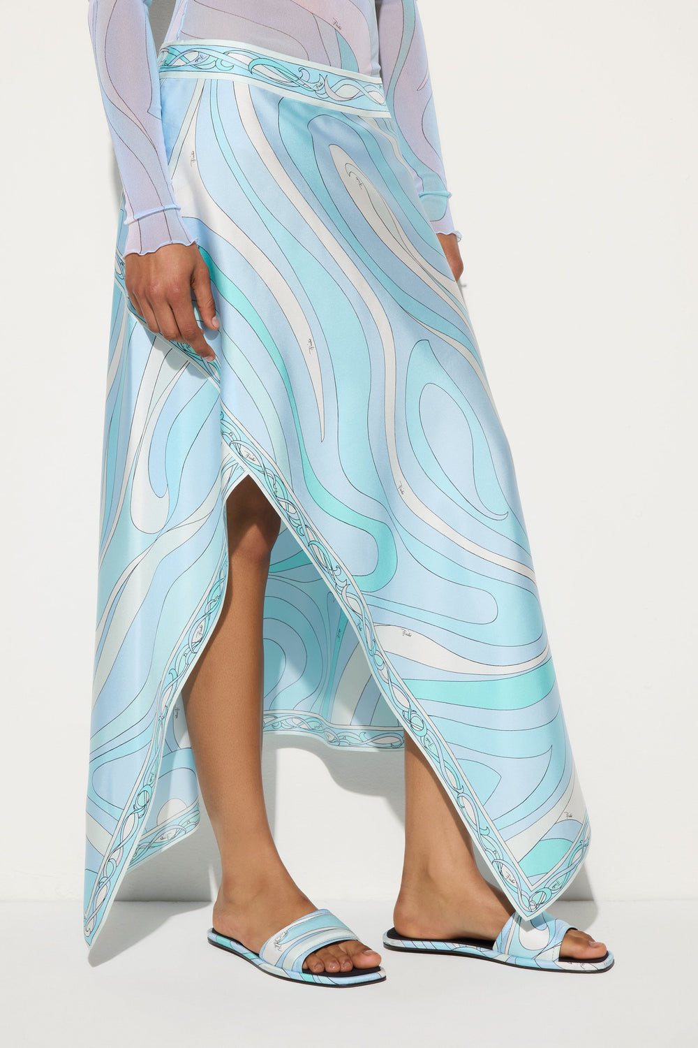 Marmo Print Asymmetrical Skirt
 WOMAN Pucci