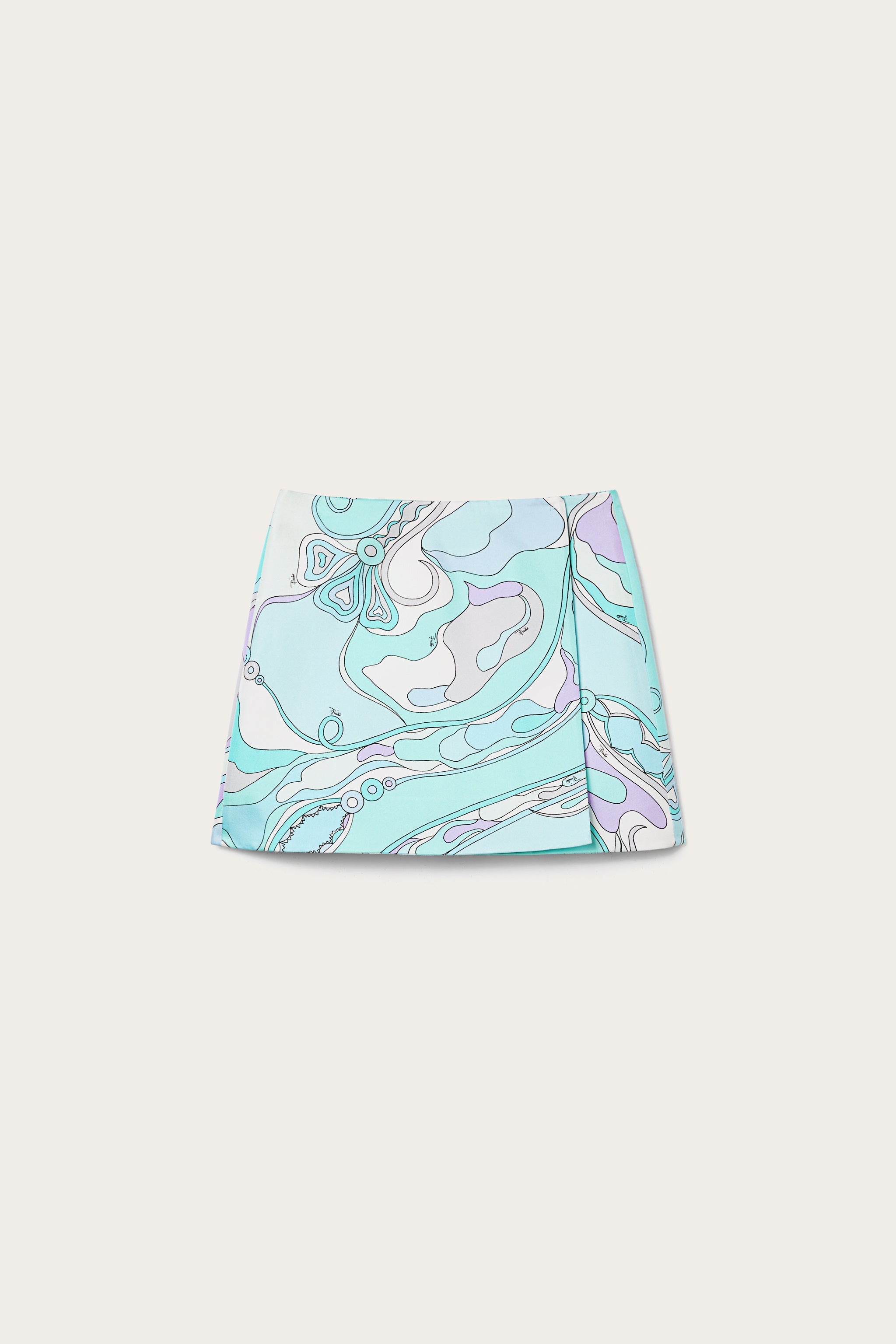 Orchidee Print Silk Miniskirt
 WOMAN Pucci