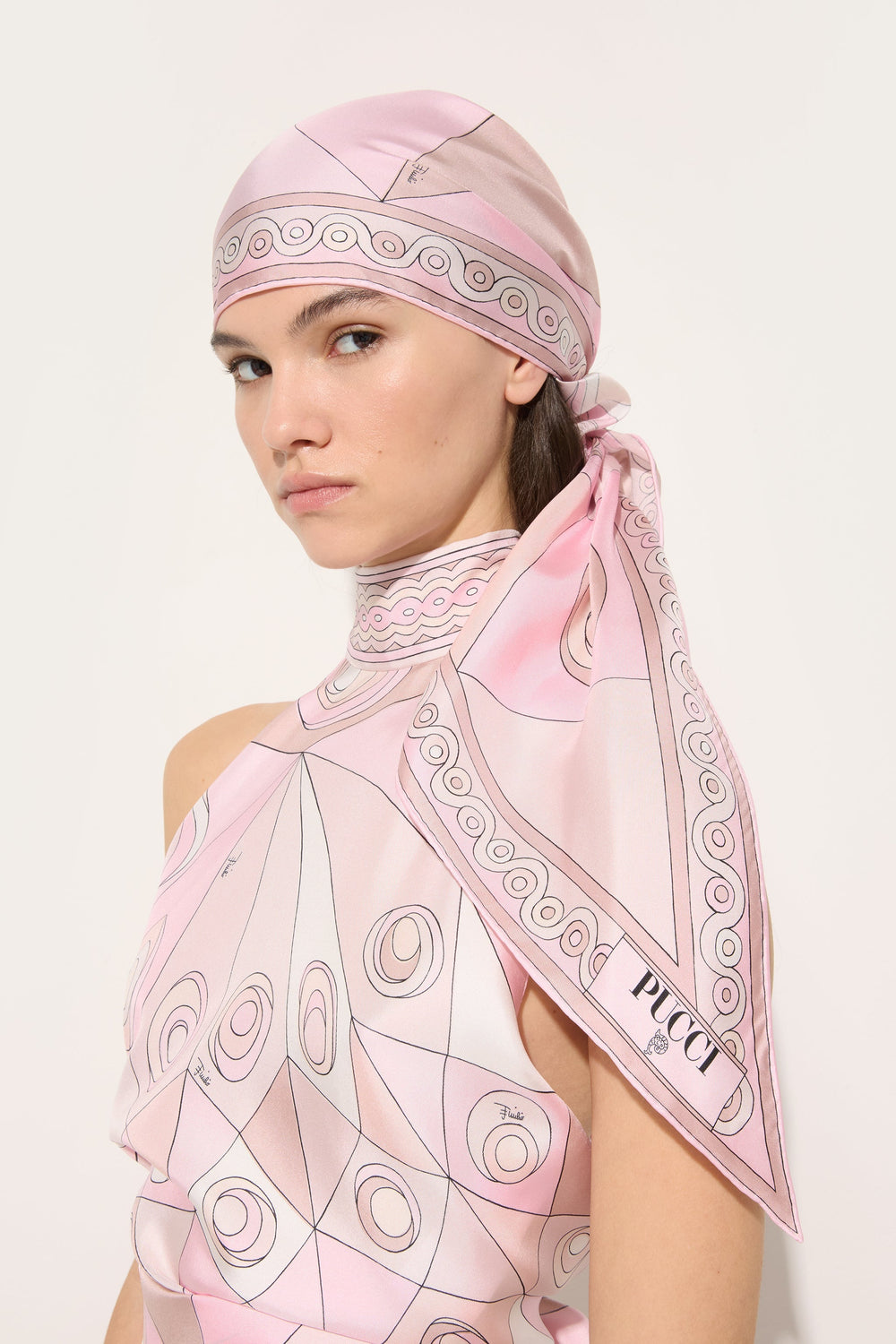 Occhi Print Silk Triangle Scarf
 WOMAN Pucci