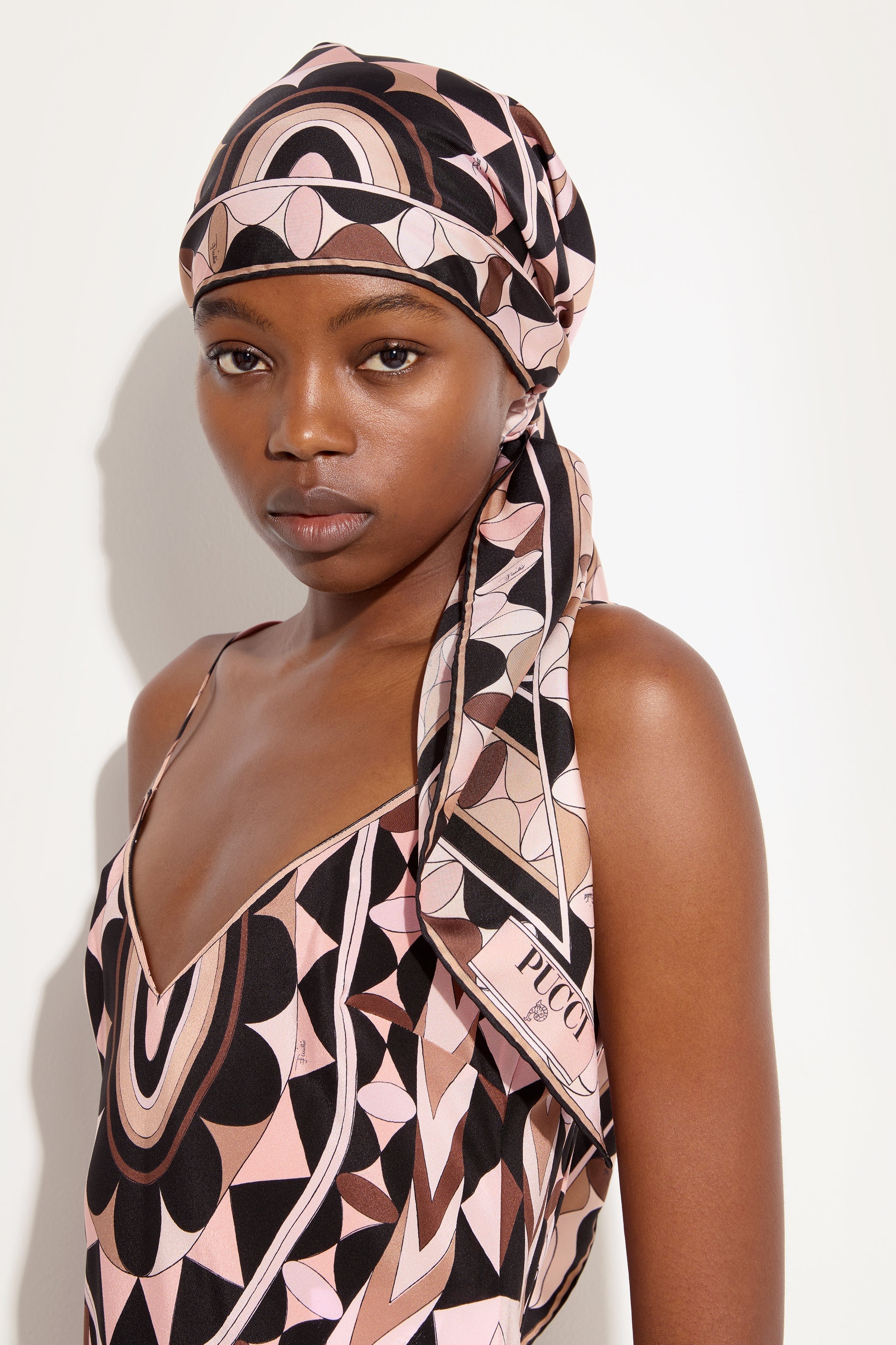 Manuba Print Silk Triangle Scarf
 WOMAN Pucci