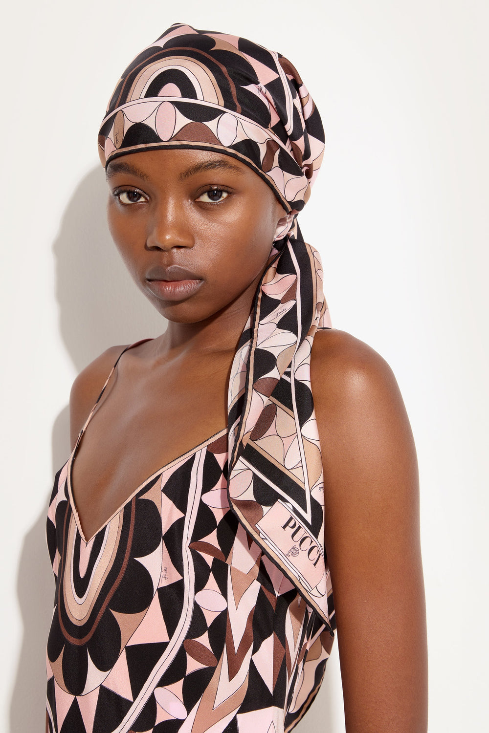 Manuba Print Silk Triangle Scarf
 WOMAN Pucci