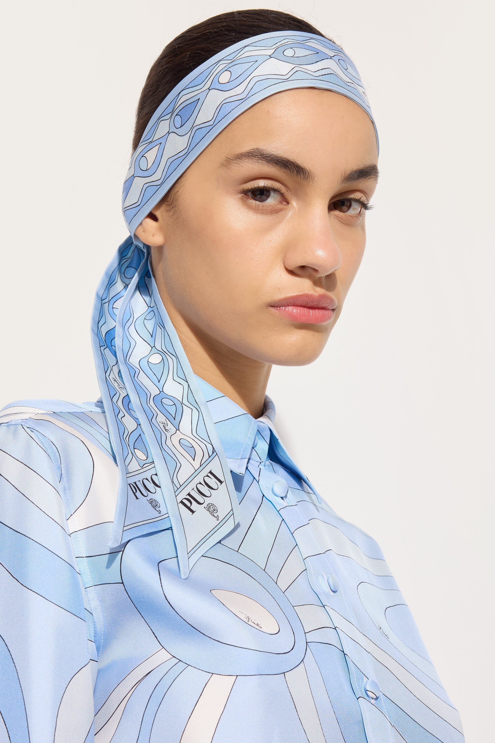 Mixed Print Silk Twill Scarf
 WOMAN Pucci