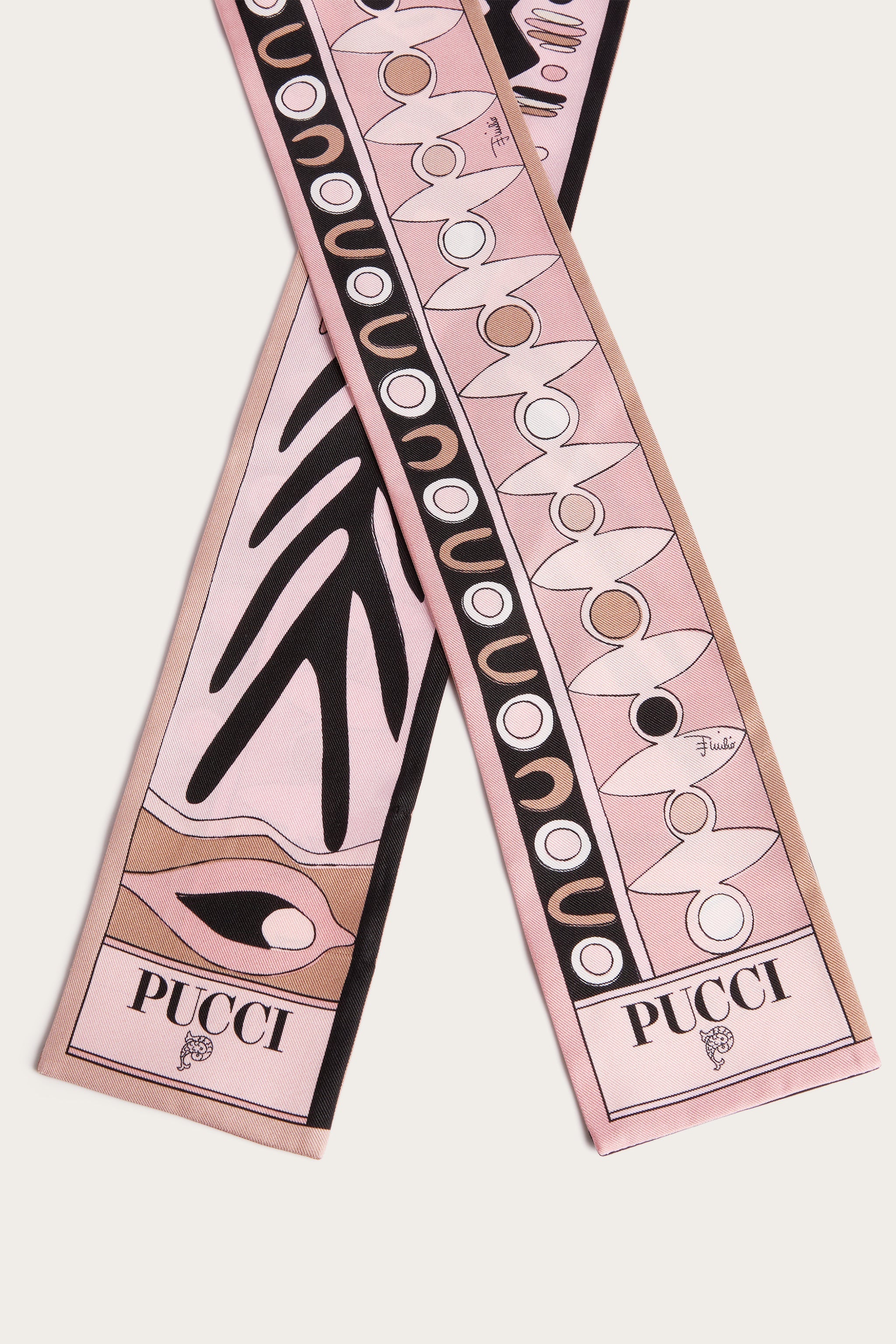 Angoli and Soleil Print Silk Twill Scarf
 WOMAN Pucci