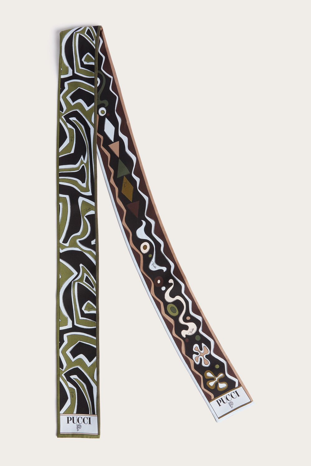 Angoli and Labirinto Print Silk Twill Scarf
 WOMAN Pucci