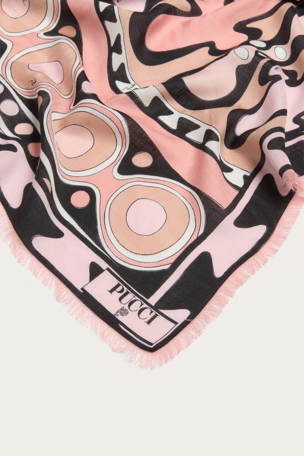 Soleil Print Wool and Silk Pashmina
 WOMAN Pucci