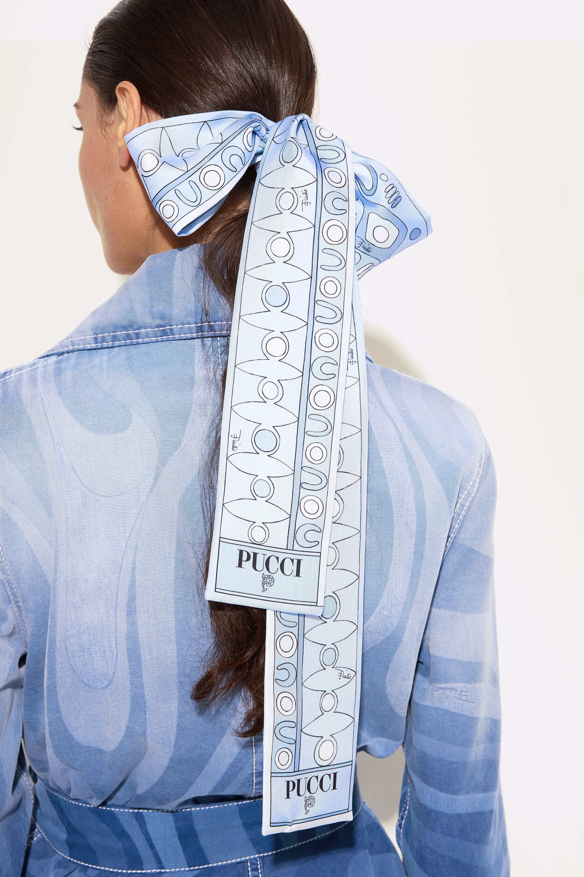 Angoli and Soleil Print Silk Twill Scarf
 WOMAN Pucci