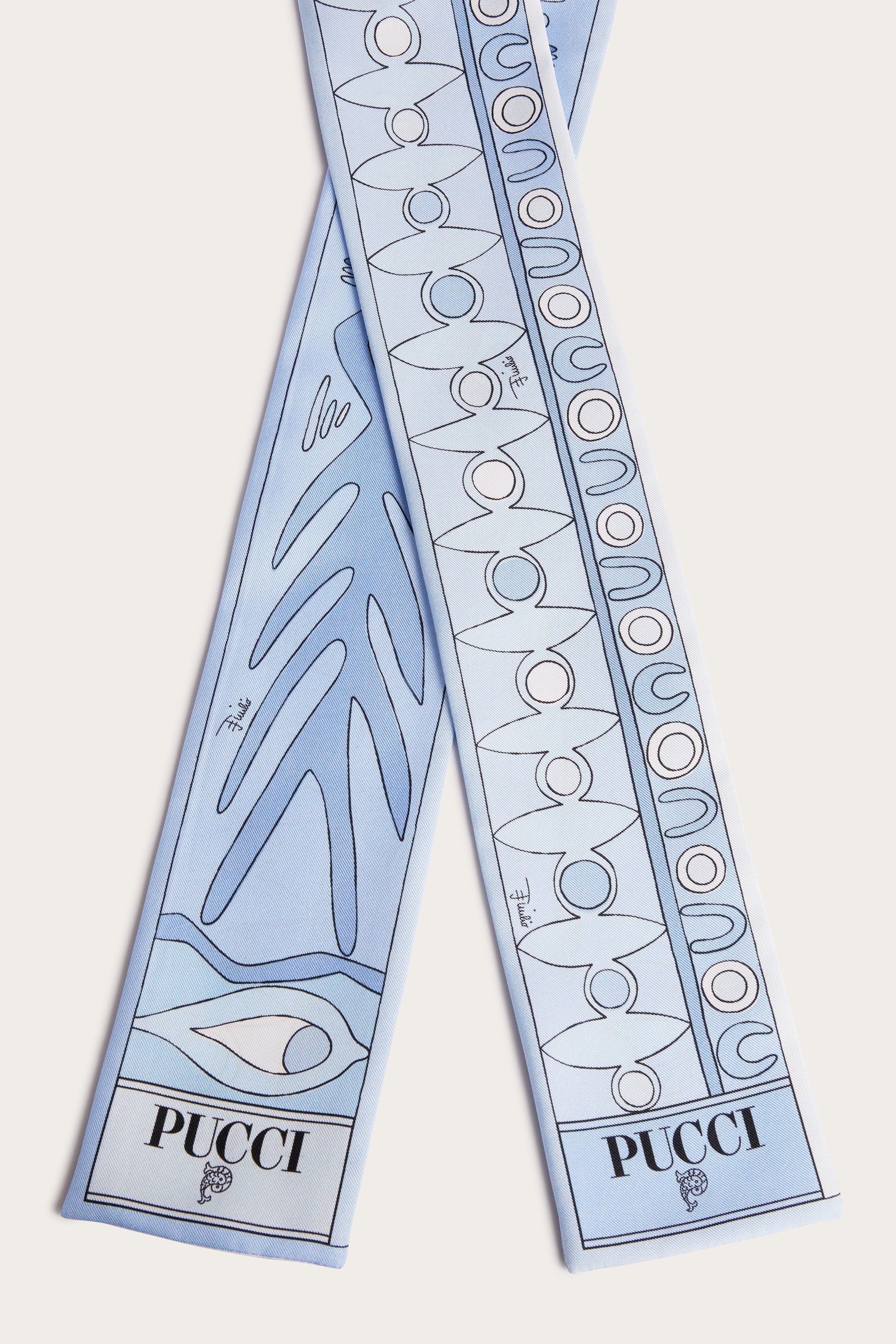 Angoli and Soleil Print Silk Twill Scarf
 WOMAN Pucci