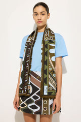 Mixed Print Silk Stole
 WOMAN Pucci