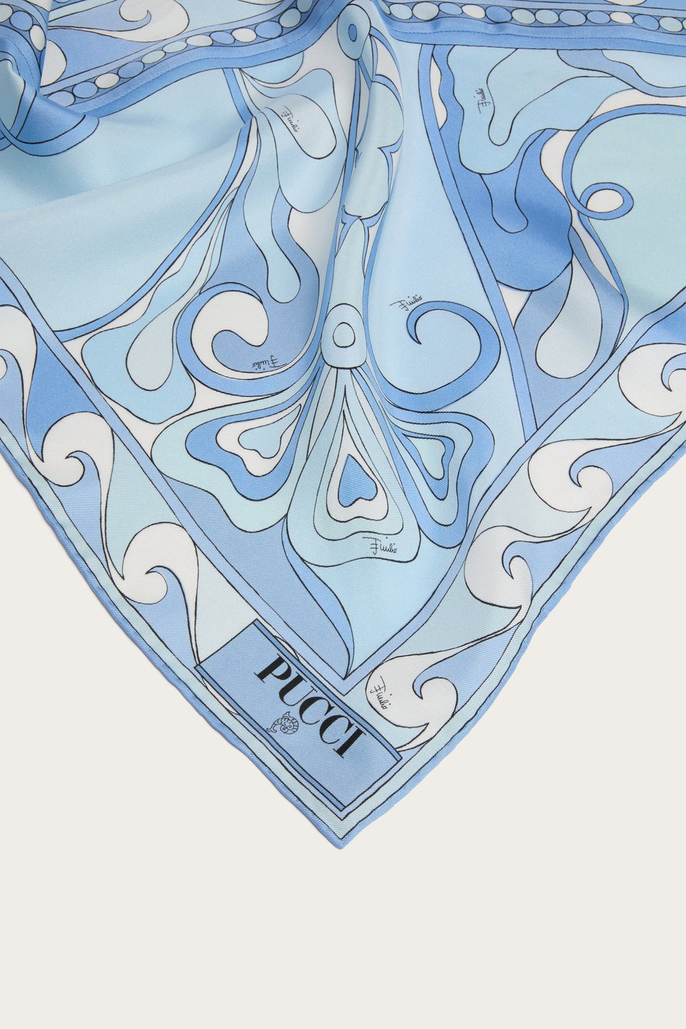 Orchidee Print Silk Triangle Scarf
 WOMAN Pucci