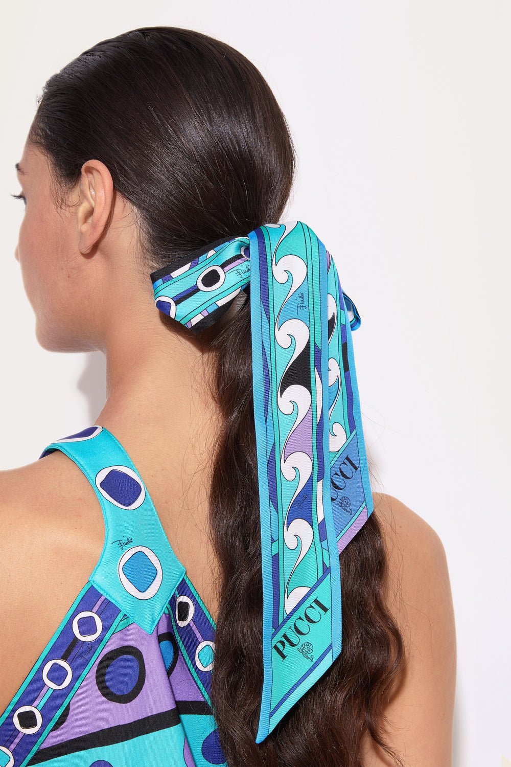 Mixed Print Silk Twill Scarf
 WOMAN Pucci