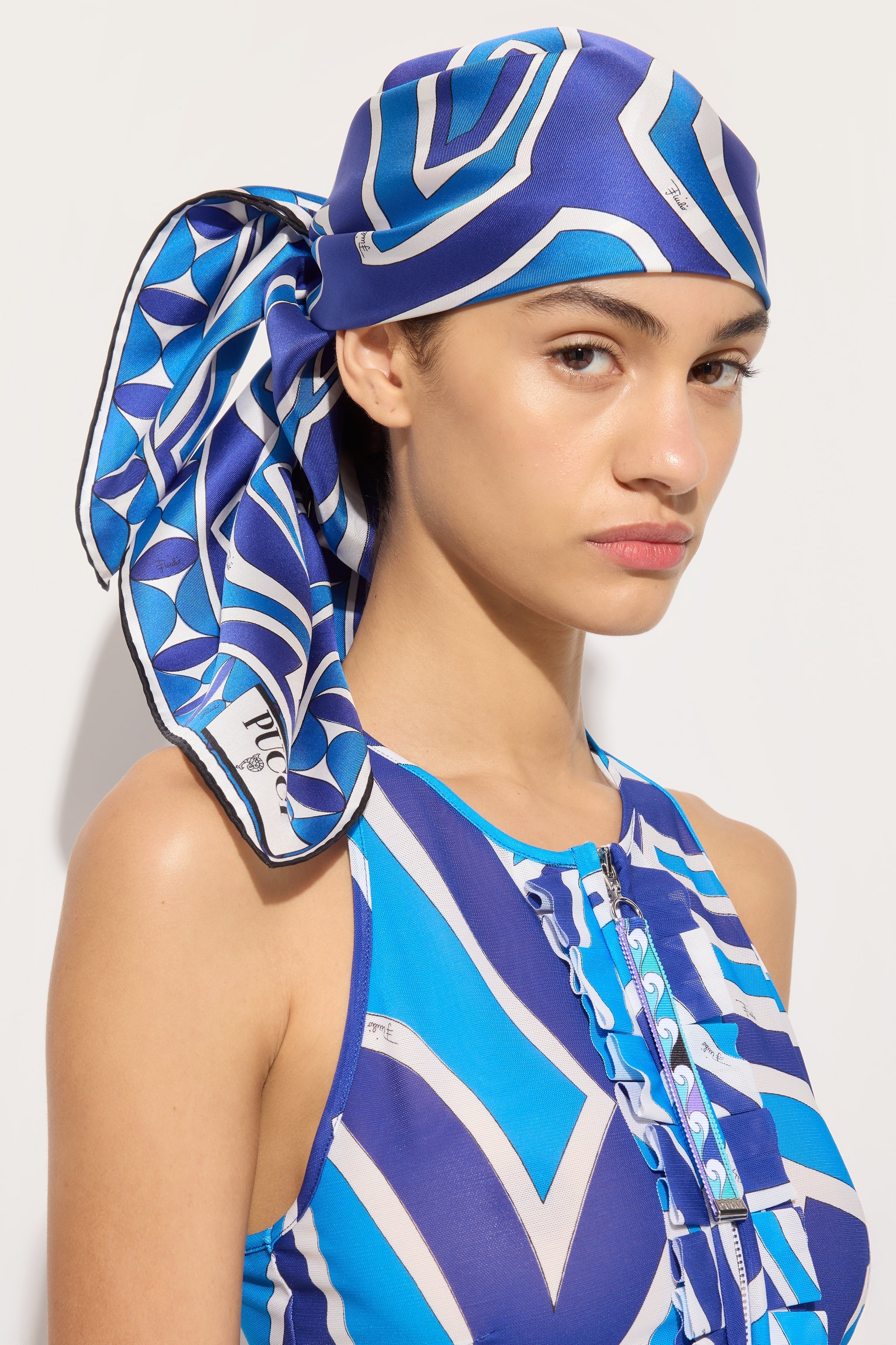 Labirinto Print Silk Scarf
 WOMAN Pucci