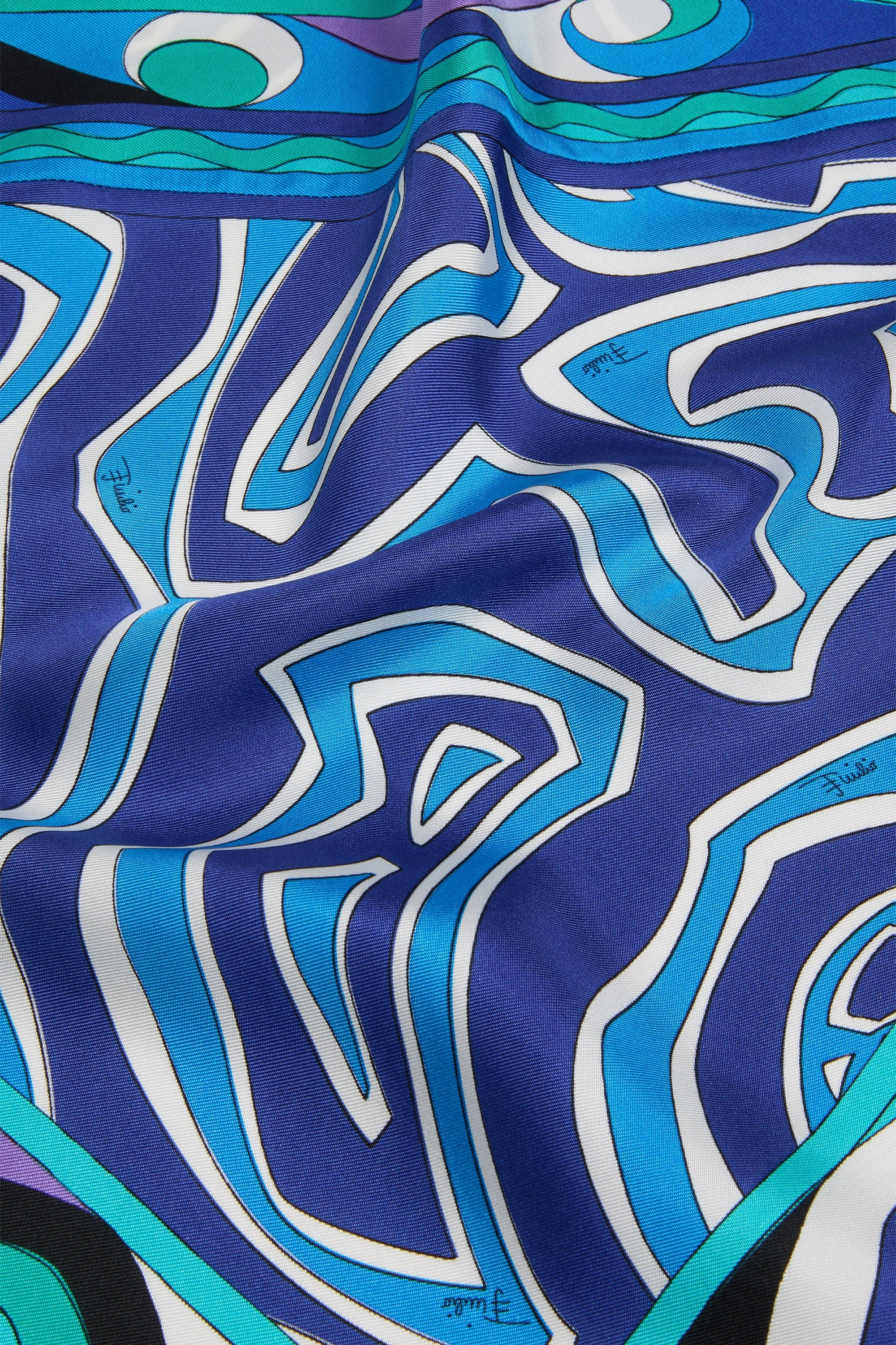 Labirinto Print Silk Triangle Scarf
 WOMAN Pucci