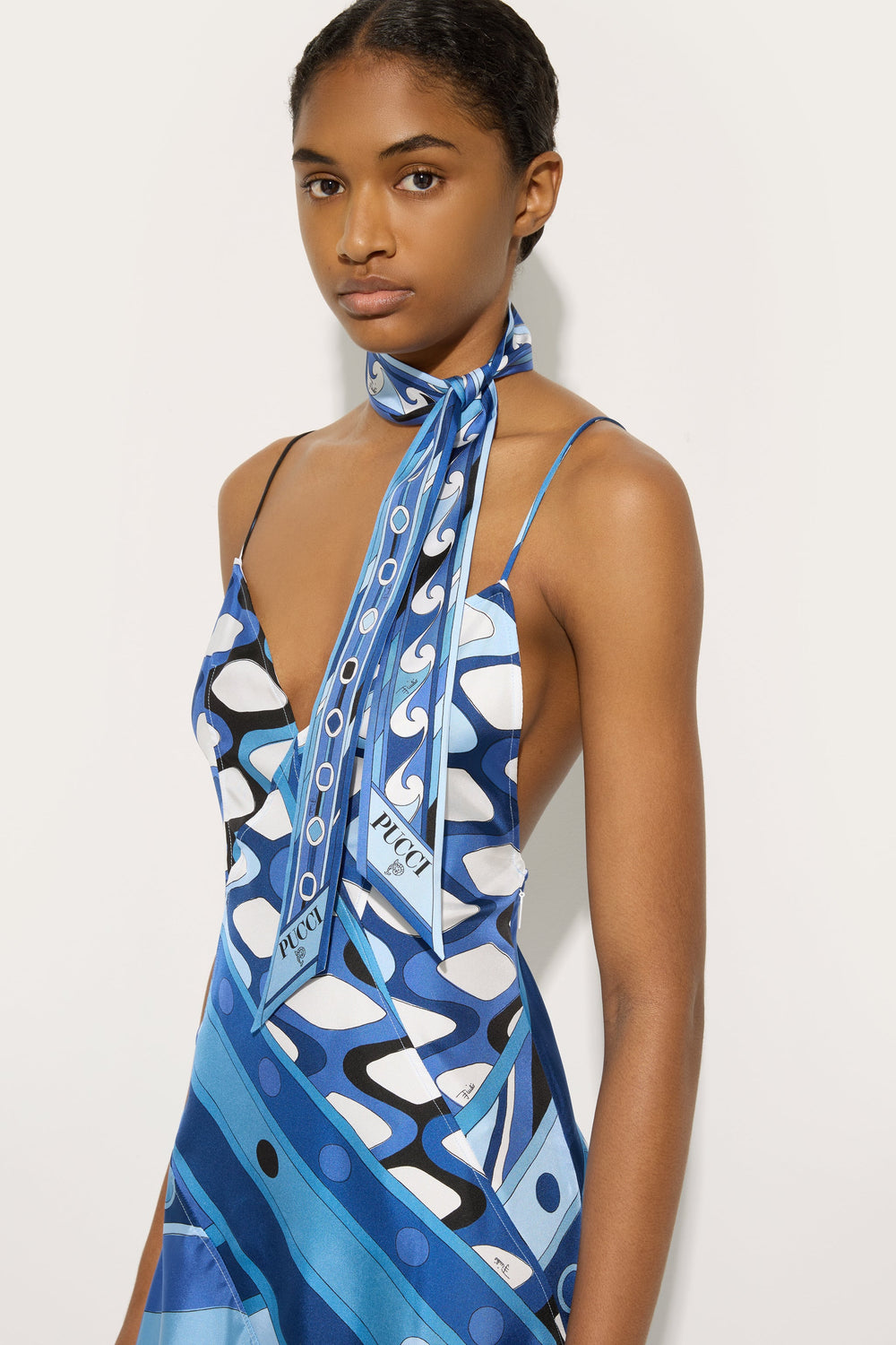 Vivara and Bouclé Print Silk Scarf
 WOMAN Pucci