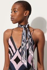 Iride and Rombi Print Silk Twill Scarf
 WOMAN Pucci