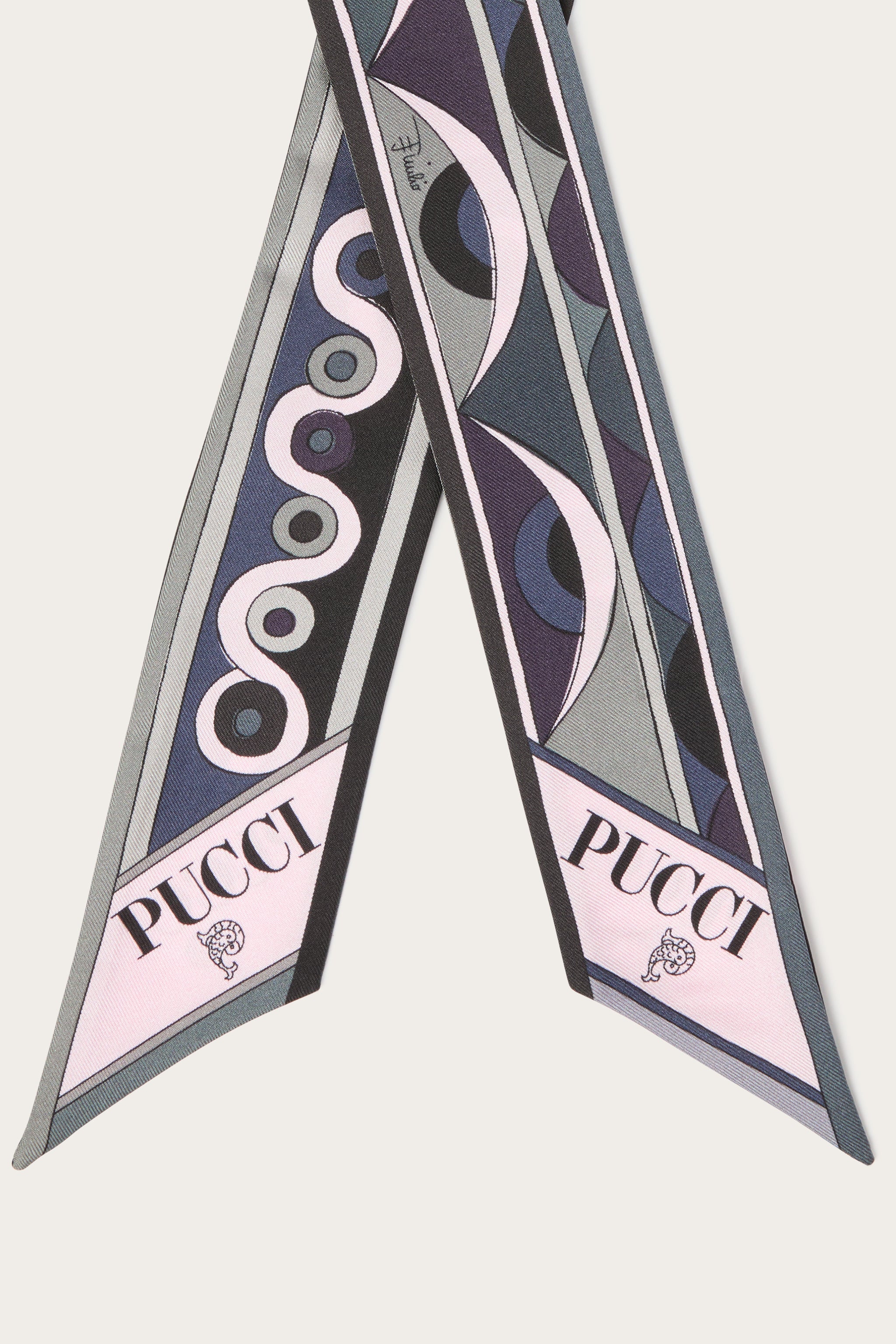 Iride and Rombi Print Silk Twill Scarf
 WOMAN Pucci