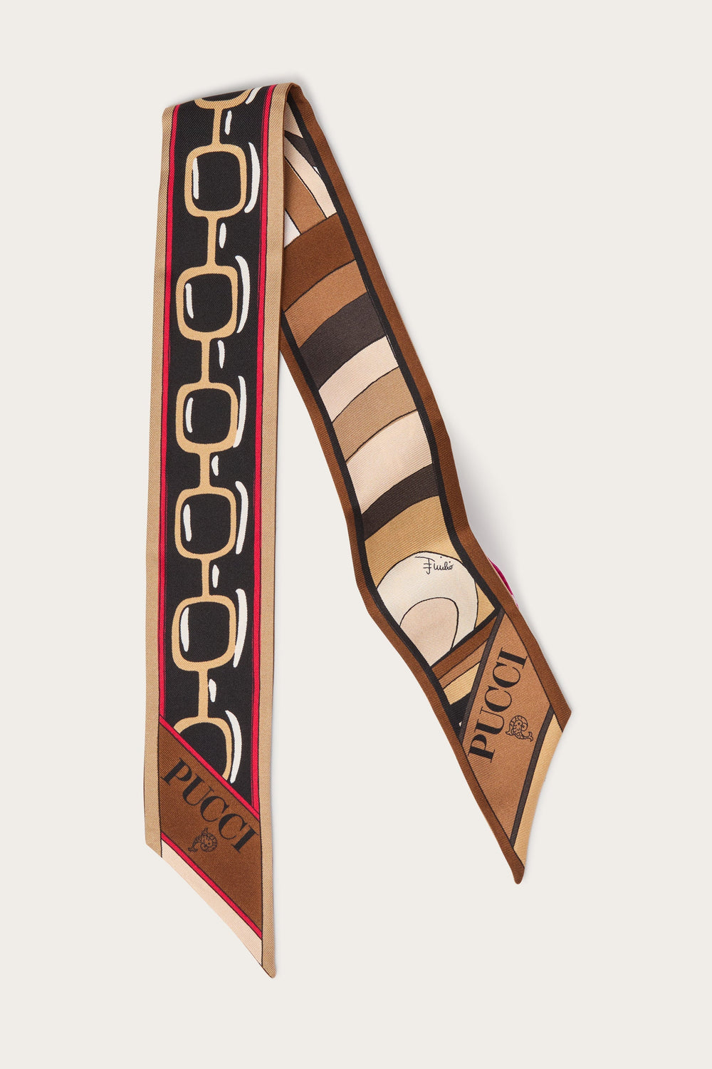 Iride and Istrice Print Silk Twill Scarf
 WOMAN Pucci