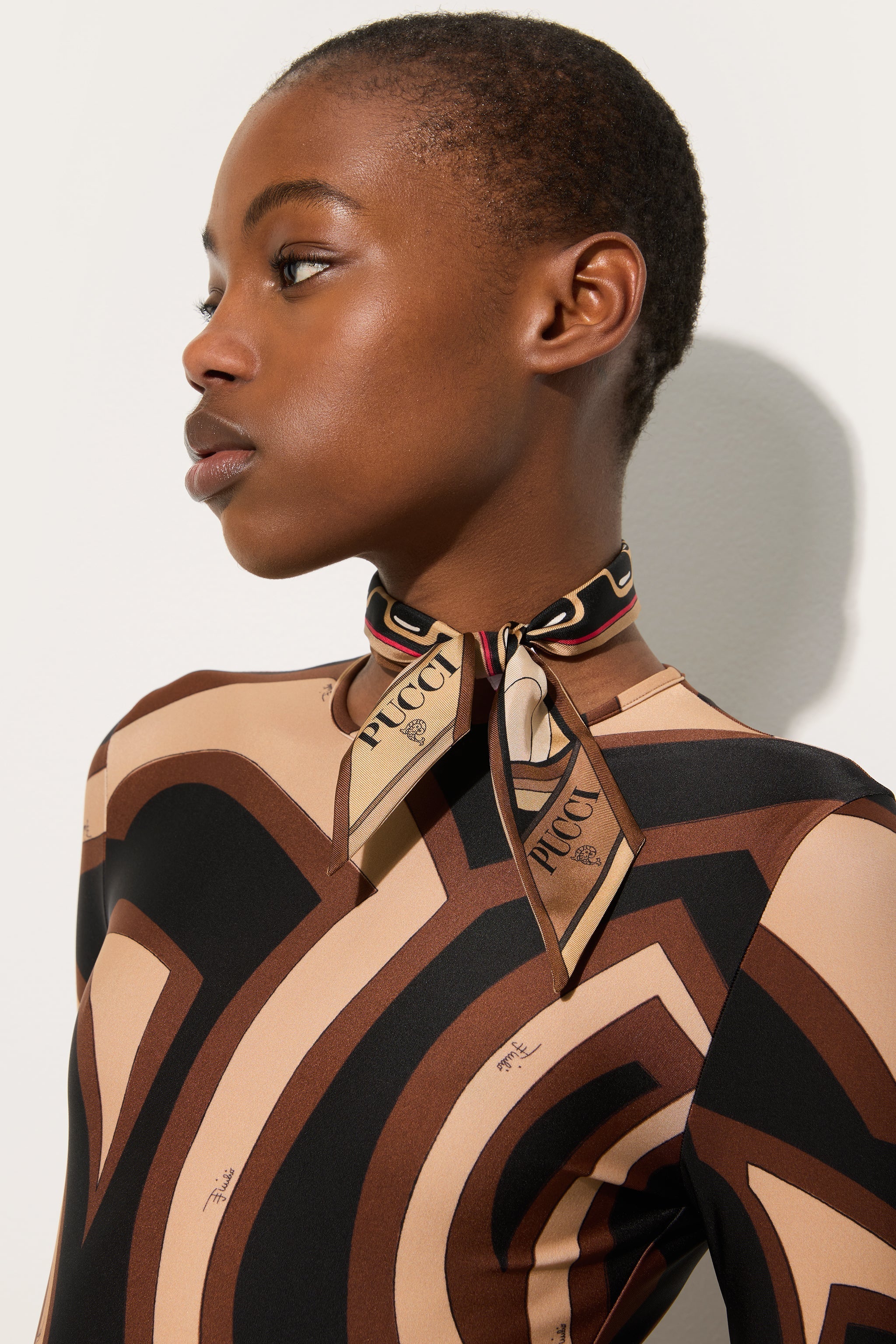 Iride and Istrice Print Silk Twill Scarf
 WOMAN Pucci