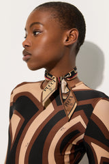 Iride and Istrice Print Silk Twill Scarf
 WOMAN Pucci