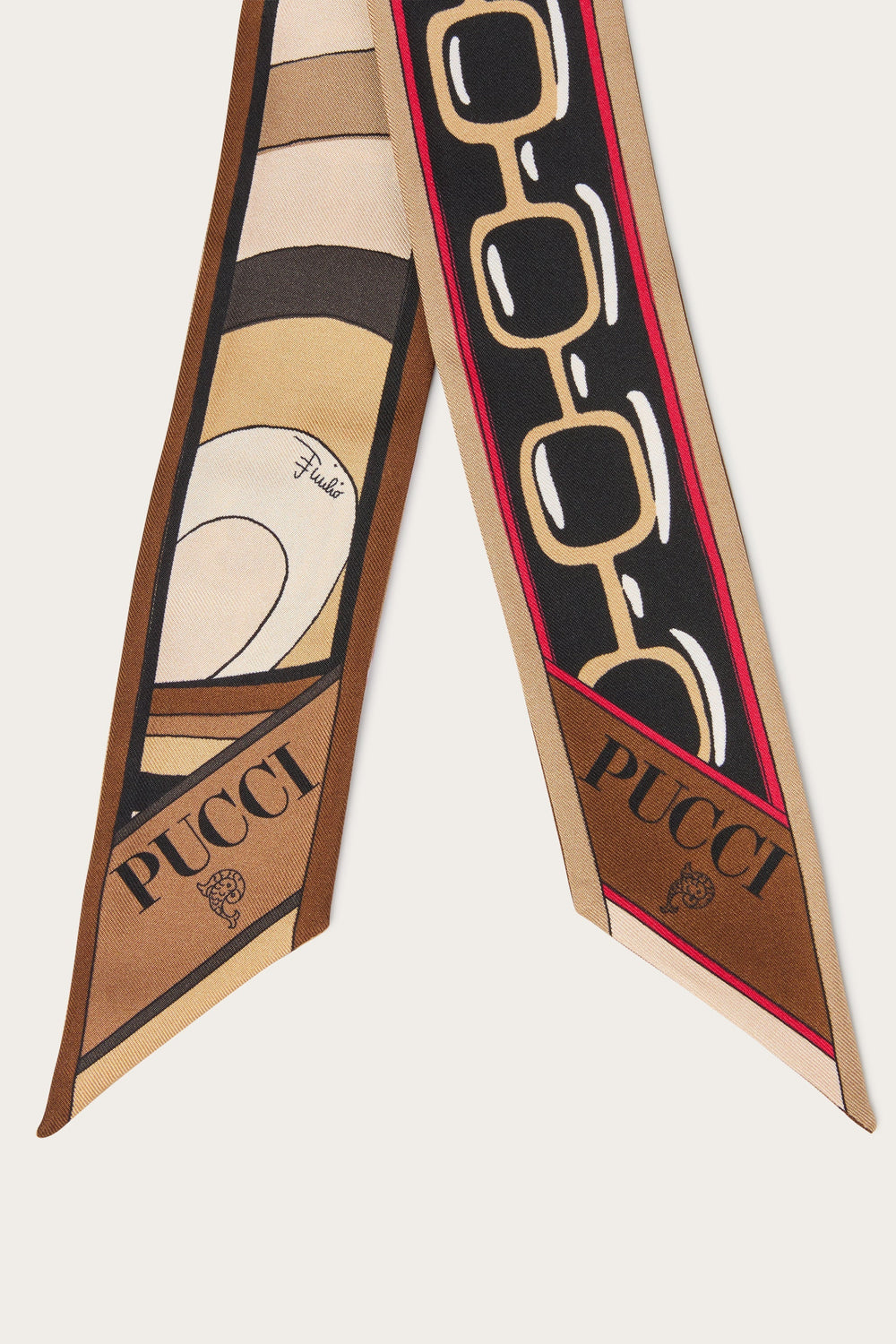Iride and Istrice Print Silk Twill Scarf
 WOMAN Pucci