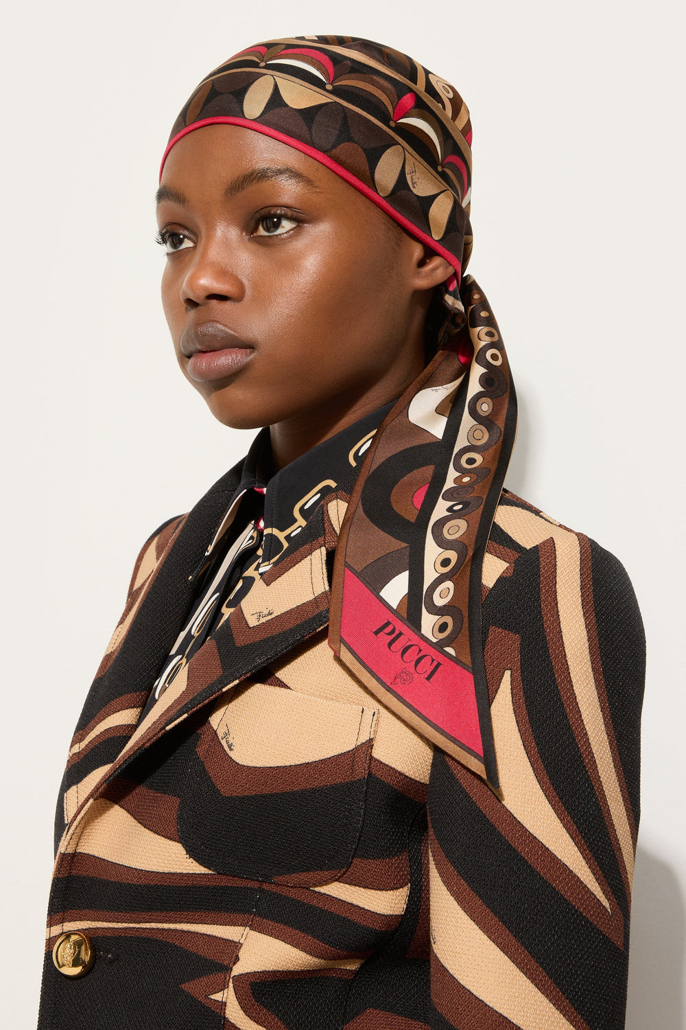 Mixed Prints Silk Twill Scarf
 WOMAN Pucci