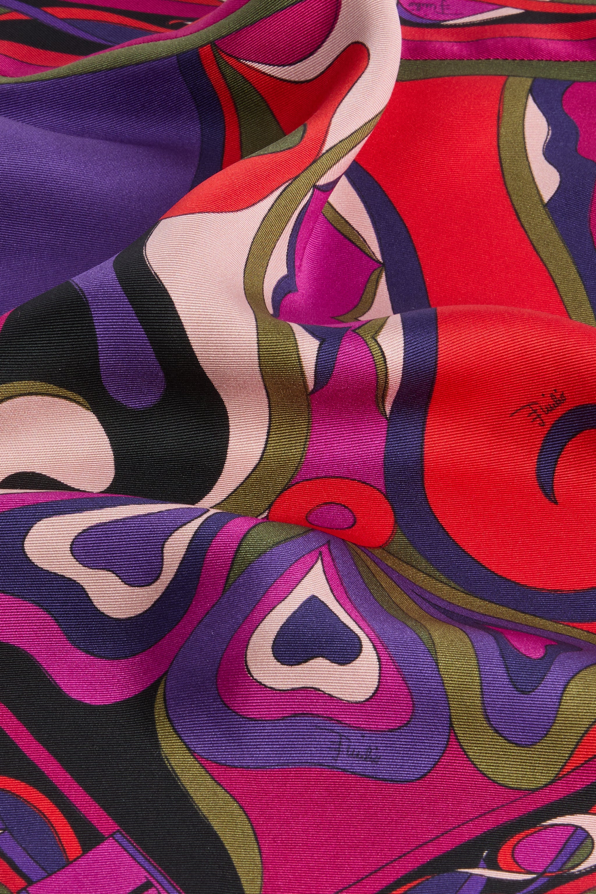Orchidee Print Silk Twill Scarf
 WOMAN Pucci