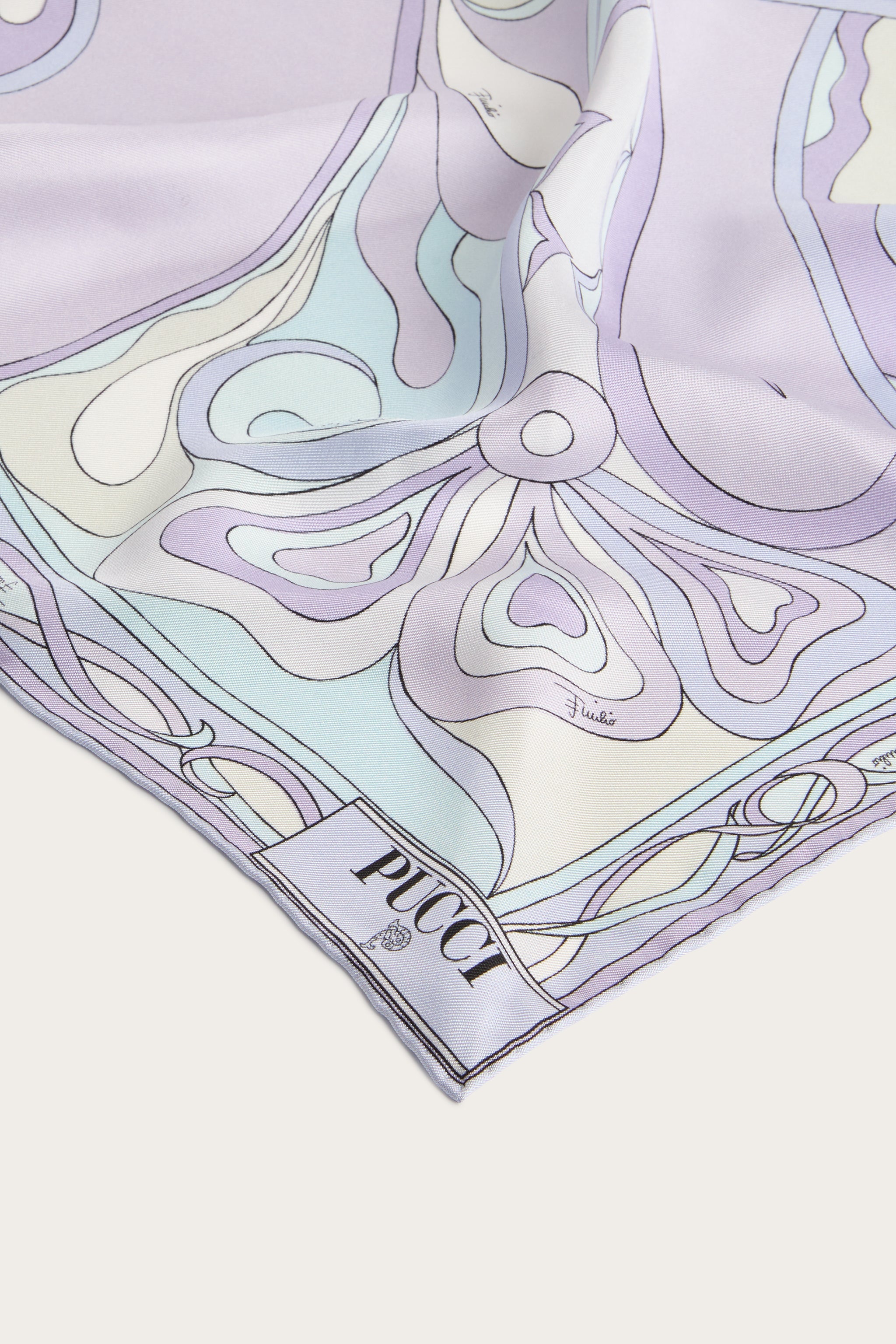 Orchidee Print Silk Twill Scarf
 WOMAN Pucci