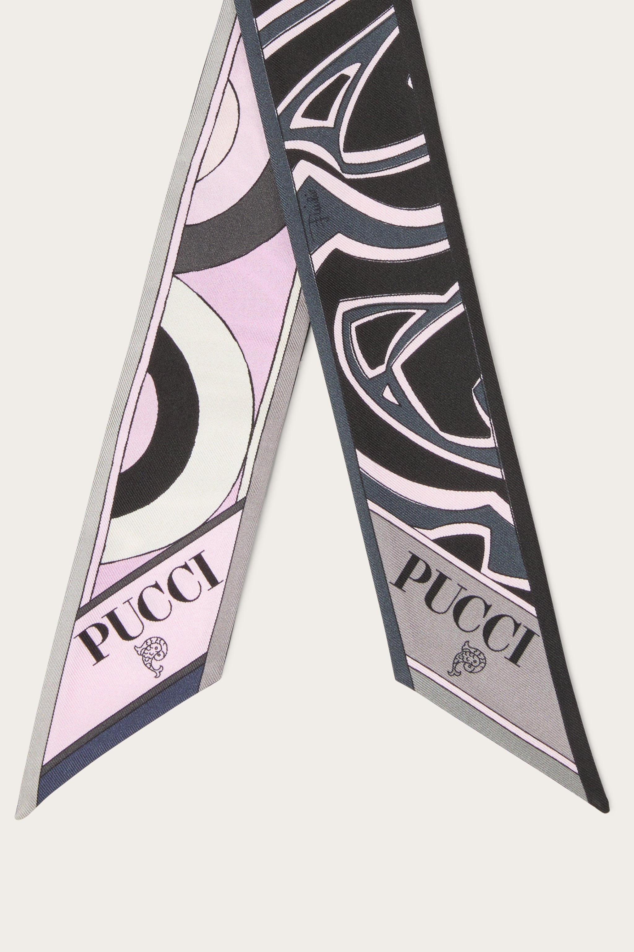 Onde and Labirinto Print Silk Twill Scarf
 WOMAN Pucci